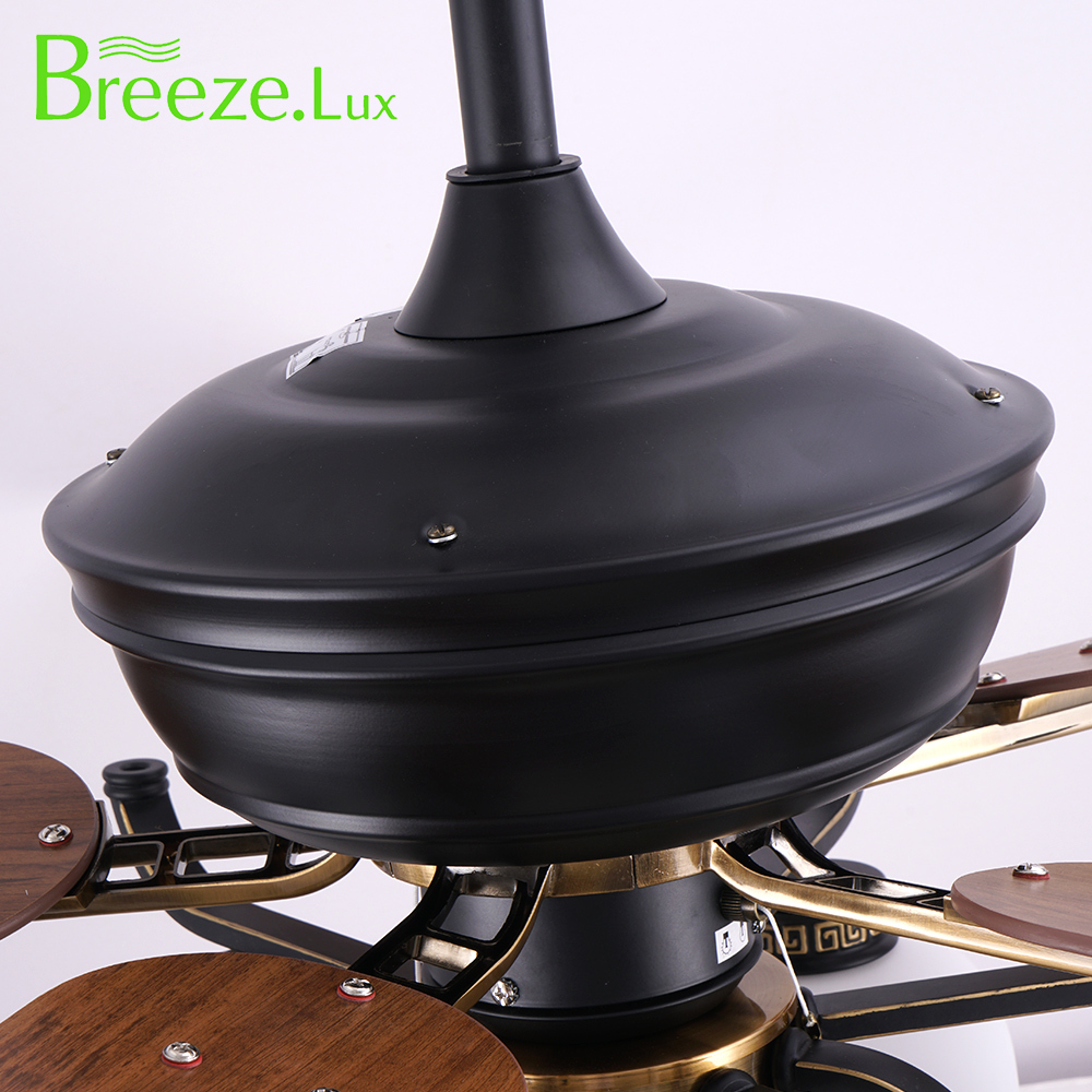 BL-2833 52" 5 pcs Composite Board Black+Antique Bronze Low Power Consumption Ceiling Fan