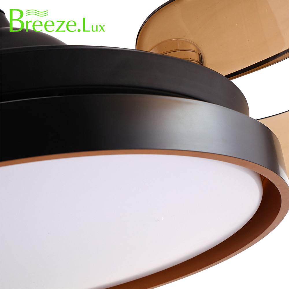 BL-2868 42"/48" 4 pcs PC Coffee Remote Control Ceiling Light Retractable Fan