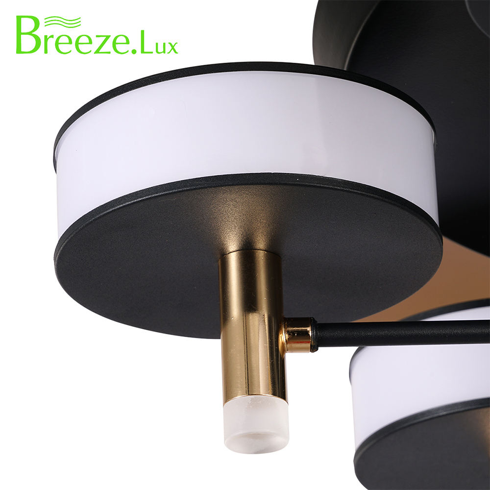 BL-2911 42"/48" 4 Pcs Pc Black+Gold Ceiling Fan With Light And Remote