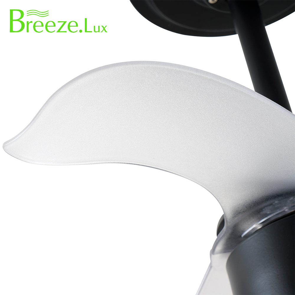 BL-7011 22" 3 Pcs Abs Black+Gold Ceiling Fan With Light Modern