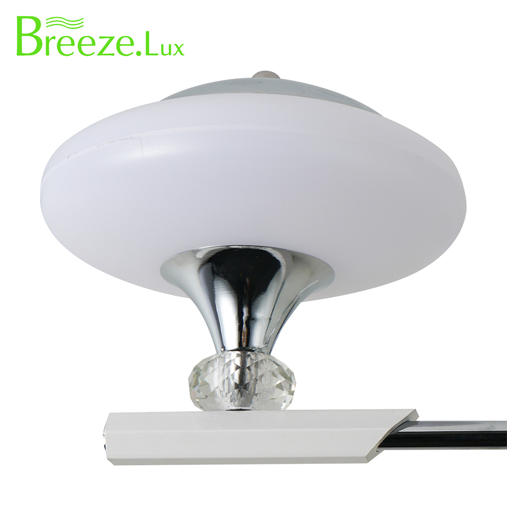 BL-7012 22" 3 Pcs Abs White+Chrome Remote Control Ceiling Fan With Light