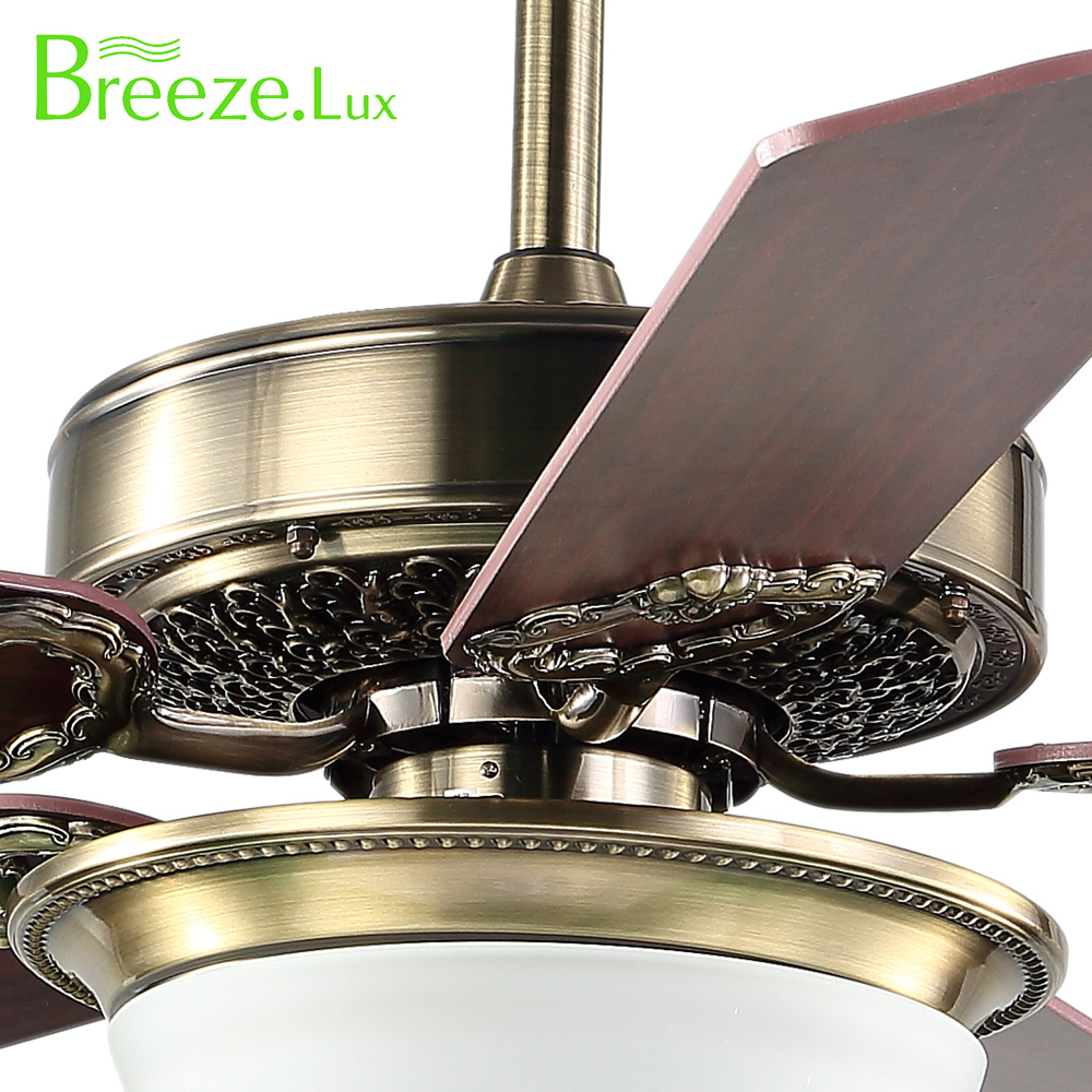 BL-1112 52"Wood grain 5 pcs Composite board lowes ceiling fans with remote control