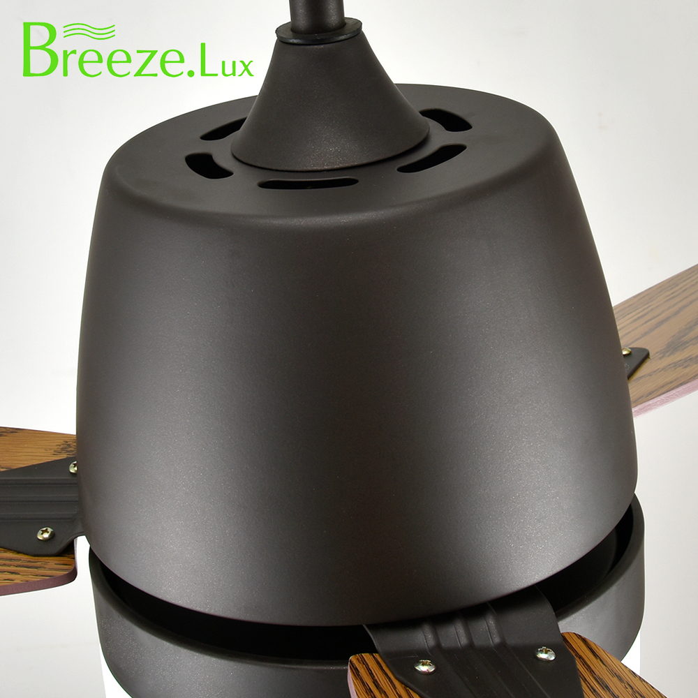 BL-2009 48" 3 pcs Composite Board Coffee Ceiling Fan With Led Lights Chandelier For Bedroom