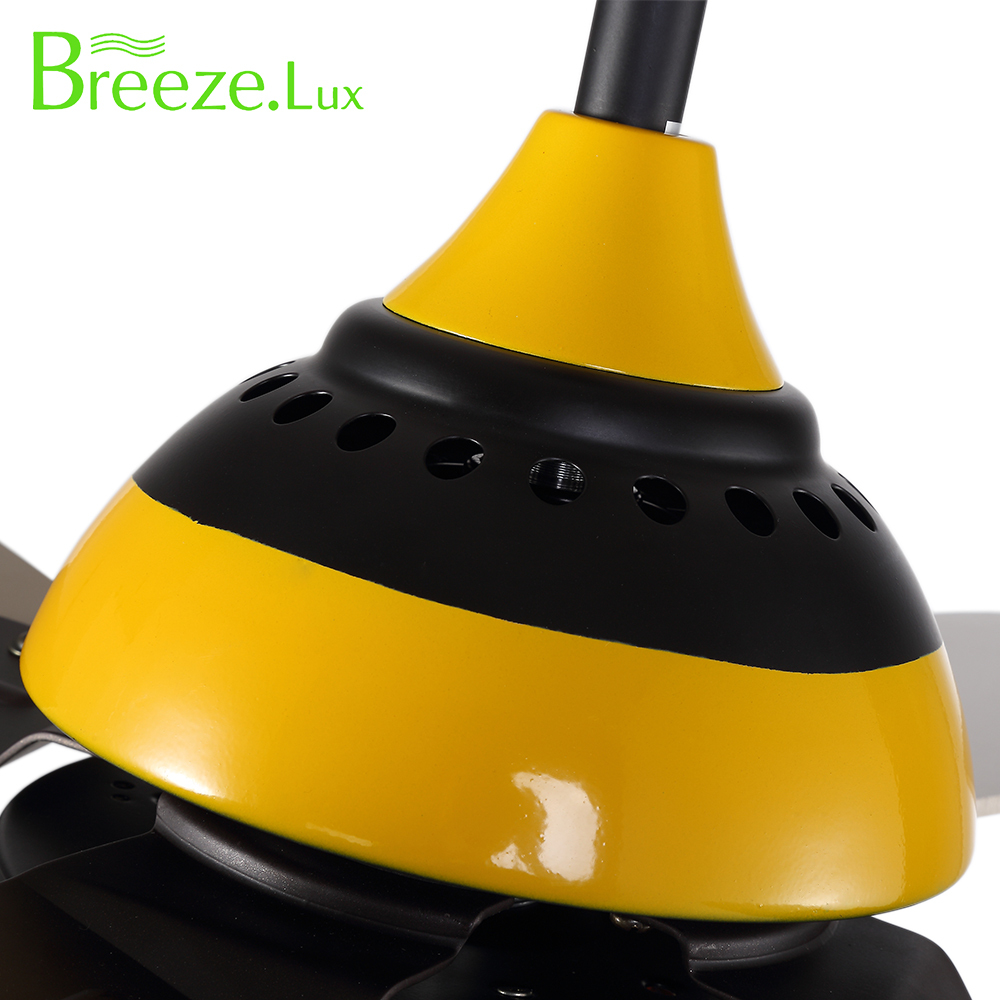 BL-2179 42" 4 Pcs Composite Board Black+Yellow Remote Control Led Ceiling Fans