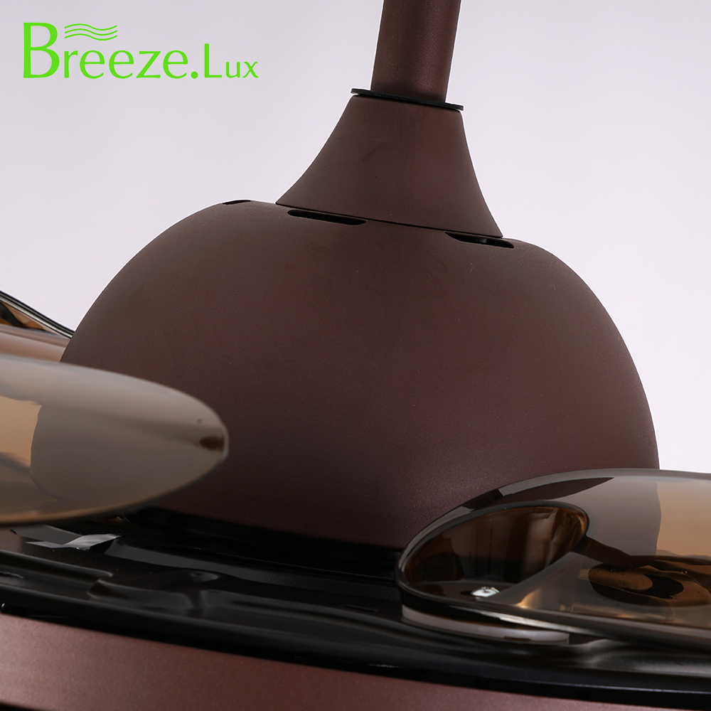 BL-2410 42"/48" 4 Pcs Pc Coffee Retractable Blade Ceiling Fan With Light