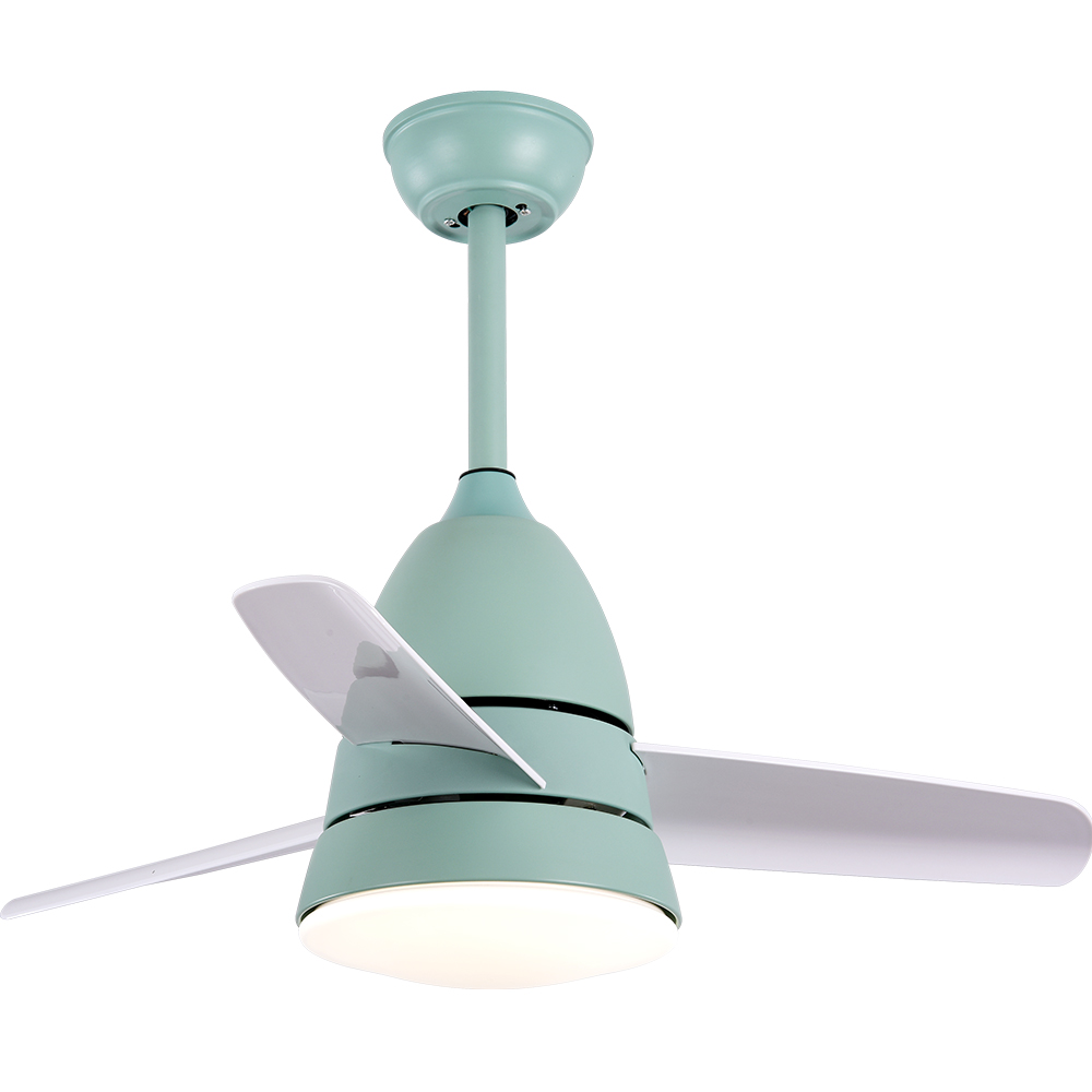 BL-1083 36" Green+White Ceiling Lighting With Fan 24W Remote Control Abs Ceiling Fans