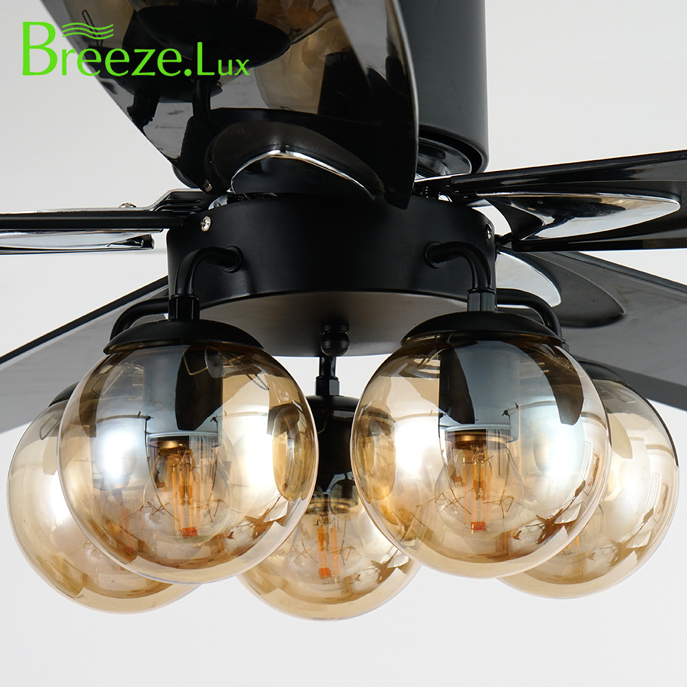 BL-2775 55" ABS / 5 pcs ABS Black Ceiling Lamp Fan New Type Traditional Led Lamp