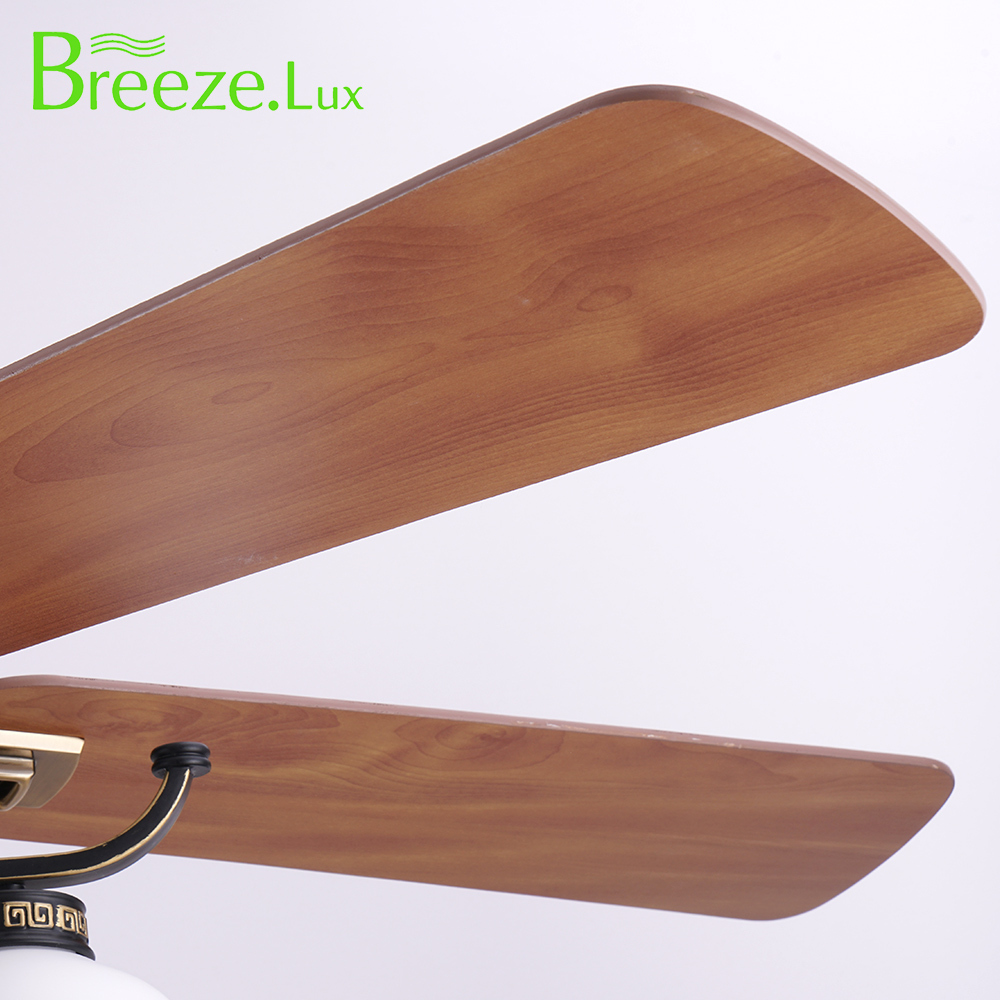 BL-2833 52" 5 pcs Composite Board Black+Antique Bronze Low Power Consumption Ceiling Fan