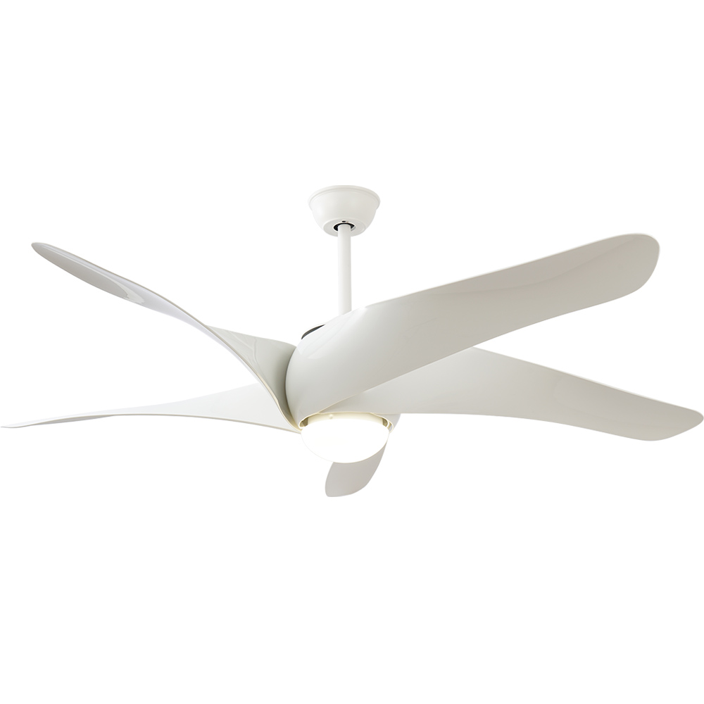 BL-2842 64"  5 Pcs Abs White Led Ceiling Fan Light Lamp Remote Control 110 Volt