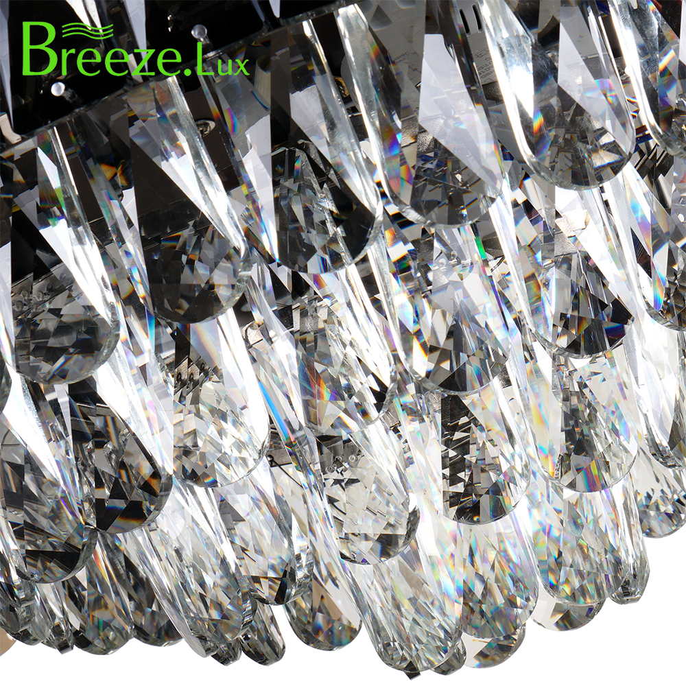 BL-2878 42''/48" 4 Pcs Pc Coffee Luxury Crystal Ceiling Fan Light
