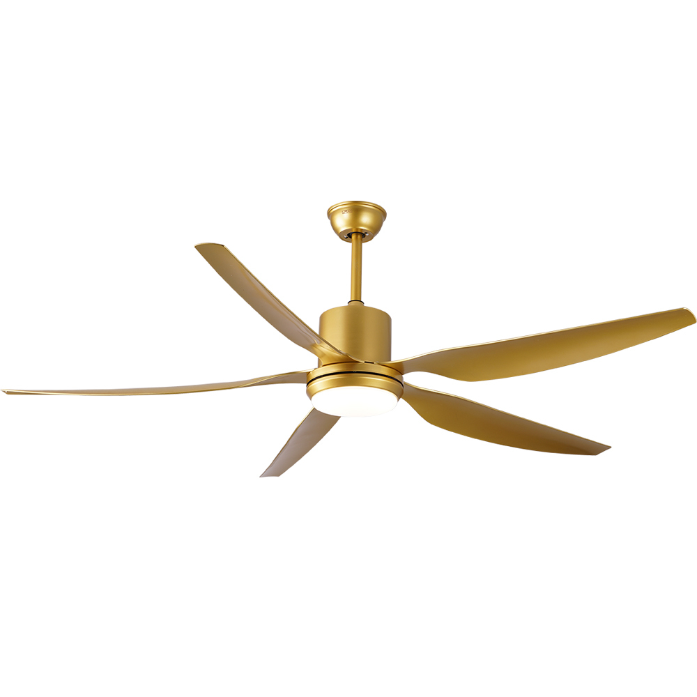 BL-3890 66" 5 Pcs Abs Gold Remote Control Ceiling Lighting With Fan