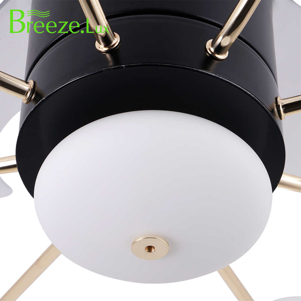 BL-7013 22" 3 Pcs Abs Black+Gold Hotel Ceiling Light Ceiling Fan