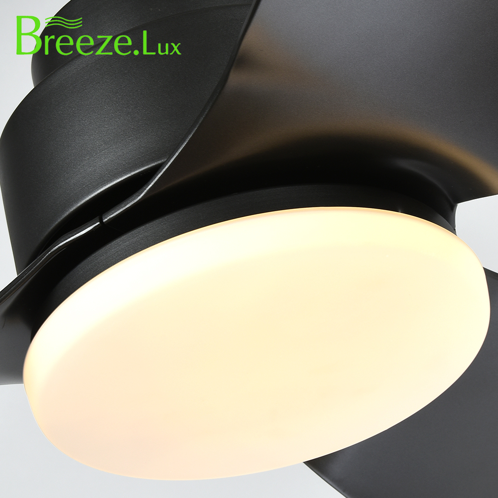 BL-2038 36" 3 pcs ABS Black Ceiling Fan Chandelier Combo Lighting