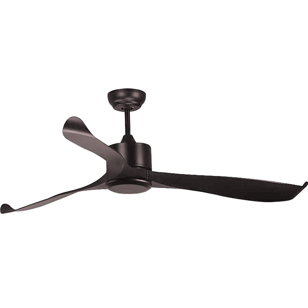 BL-2129 52" 3 pcs ABS Dark Wood Grain Smart Ceiling Fan 220V Ceiling Fan With Light Dc