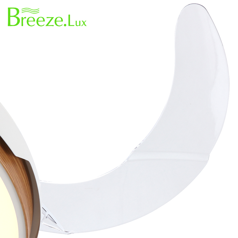 BL-2212 42"/48" 4 Pcs Pc White+Wood Grain Modern Ceiling Fan With Led Light Retractable