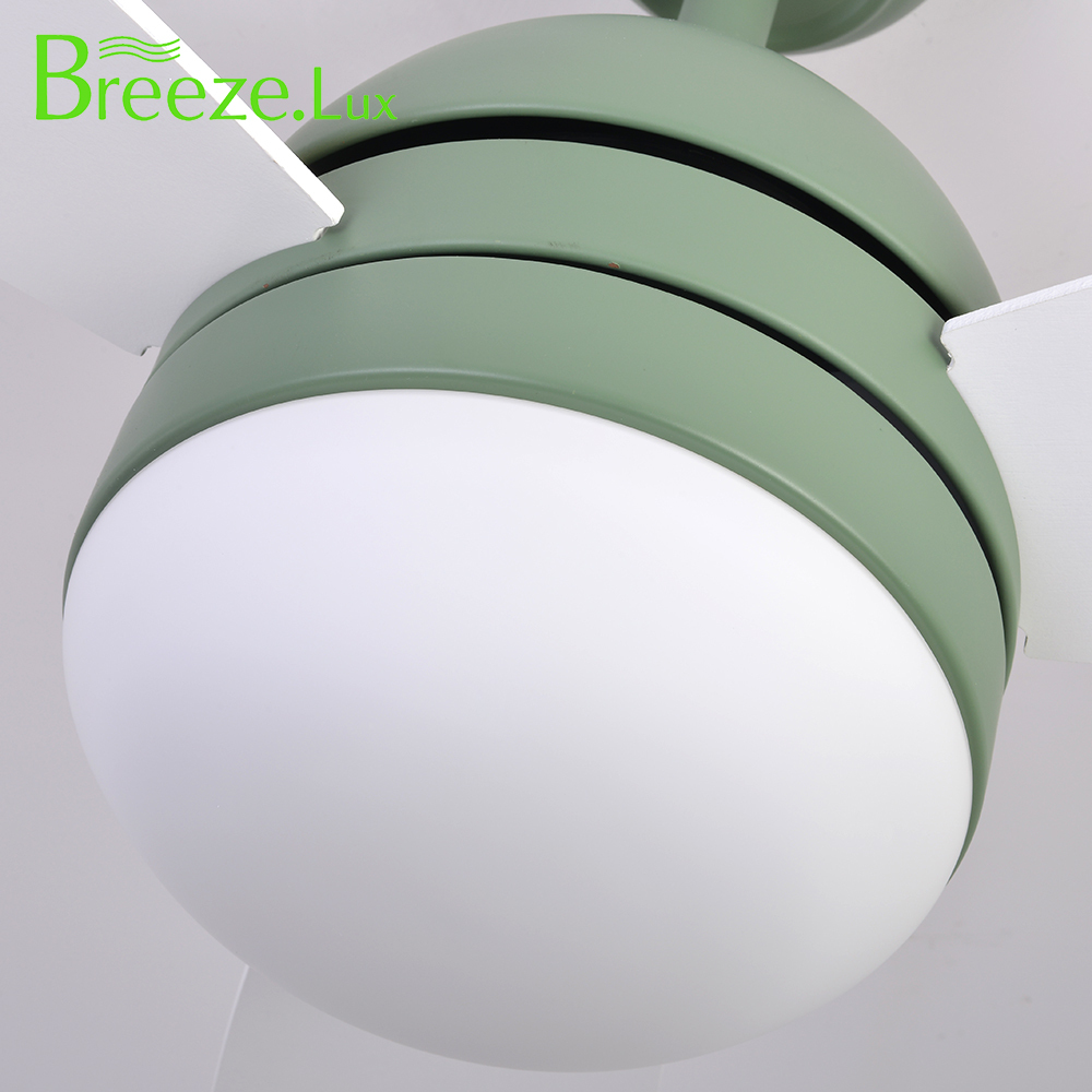 BL-2380 42" 3 Pcs Composite Board Green+White Wholesale Ceiling Fan With Light