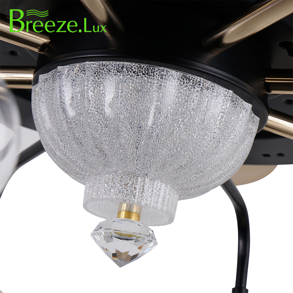 BL-2513 42"/48" 4 Pcs Pc Coffee Modern Flush Mount Ceiling Fan With Light