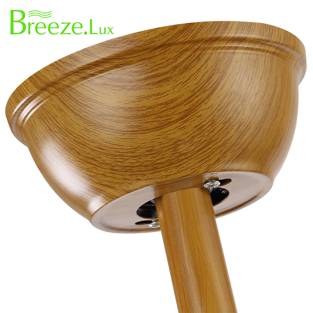 BL-2168 56" 5 Pcs Abs Wood Grain Three Color Dimmable Led Light Ceiling Fan