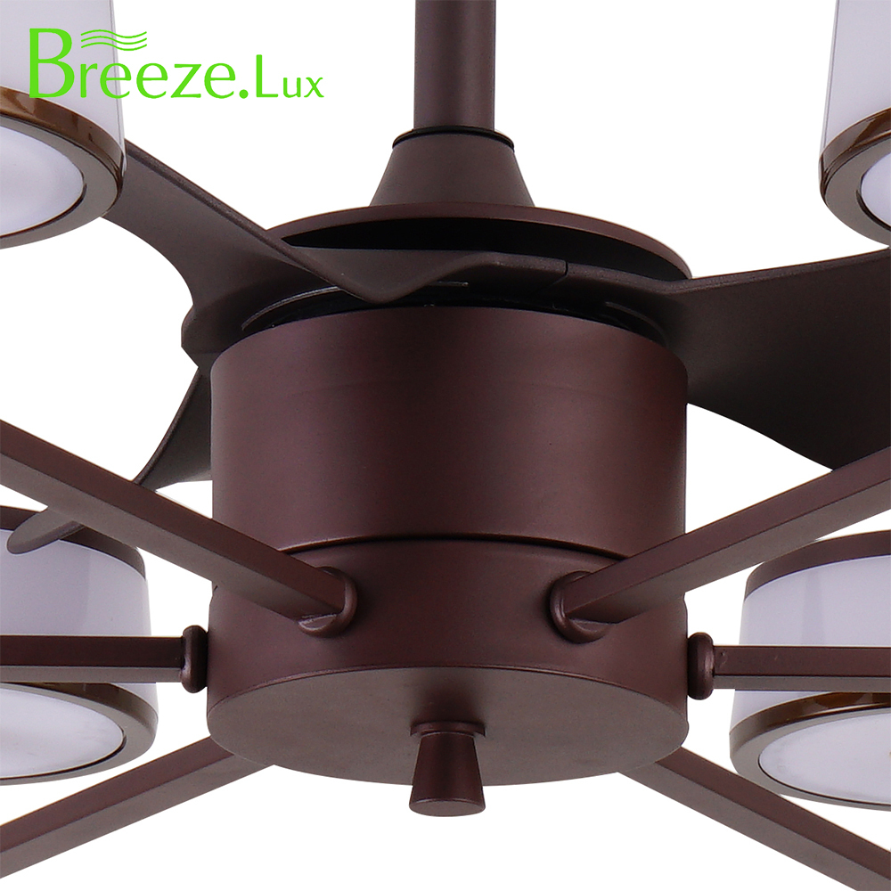 BL-7008 22" 3 Pcs Abs Coffee+Gold Zhongshan Led Ceiling Fans