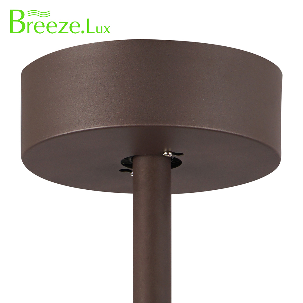 BL-7009 22" 3 Pcs Abs Coffee+Gold Smart Ceiling Fan With Light