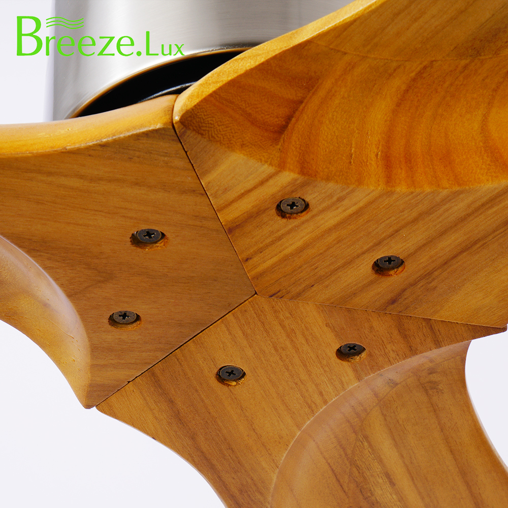 BL-1569 52" 3 pcs Solid wood Remote Control Nordic Ceiling Fan