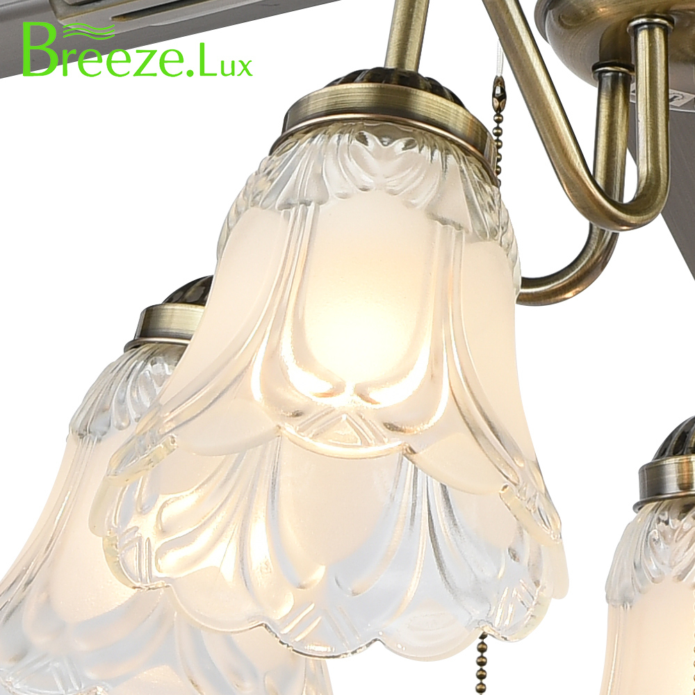 BL-1996 52" Iron Antique Bronze Retro Led Ceiling Fan Light
