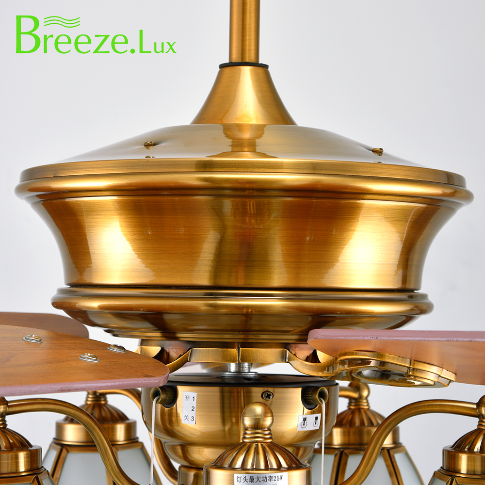BL-2008 52" 5 pcs Composite Board Antique Bronze Traditional Ceiling Fan