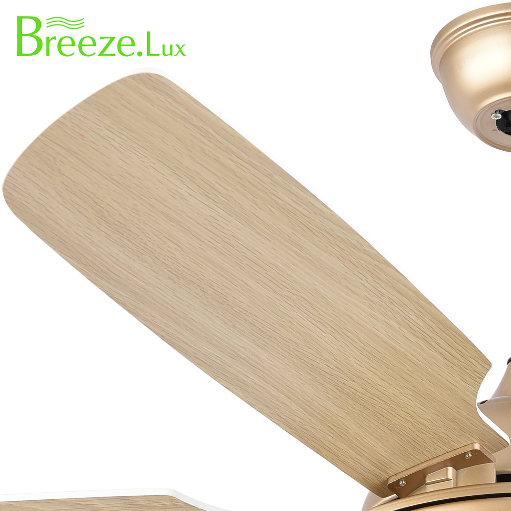 BL-2119 52" 5 pcs Composite Board Gold Ceiling Fan With Lights Remote Control