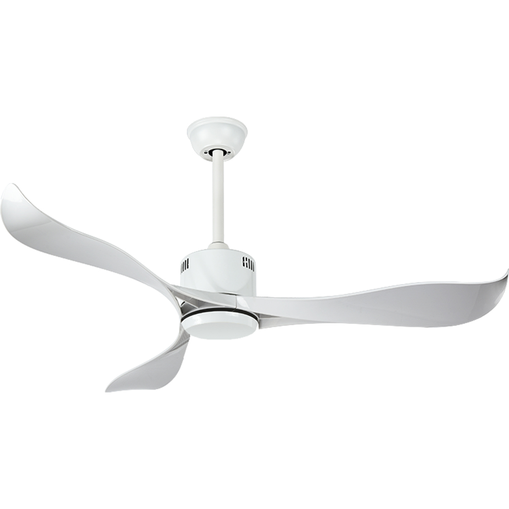 BL-2129 52" 3 pcs ABS White Smart Ceiling Fan 220V Ceiling Fan With Light Dc