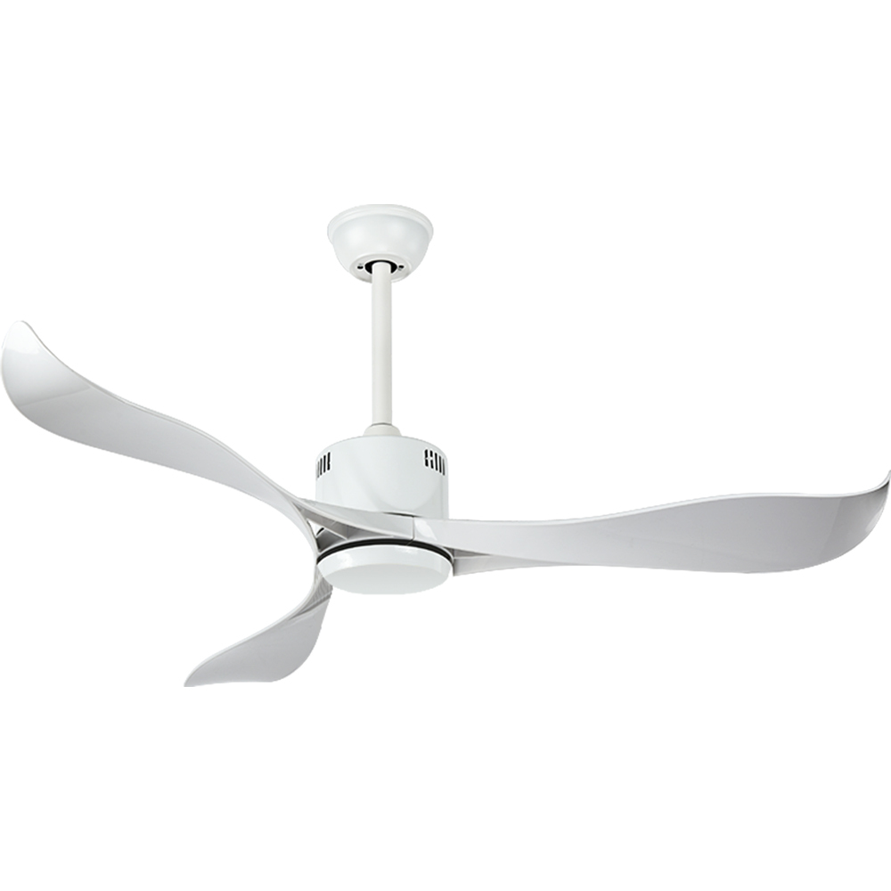 BL-2129 52" 3 pcs ABS White Smart Ceiling Fan 220V Ceiling Fan With Light Dc