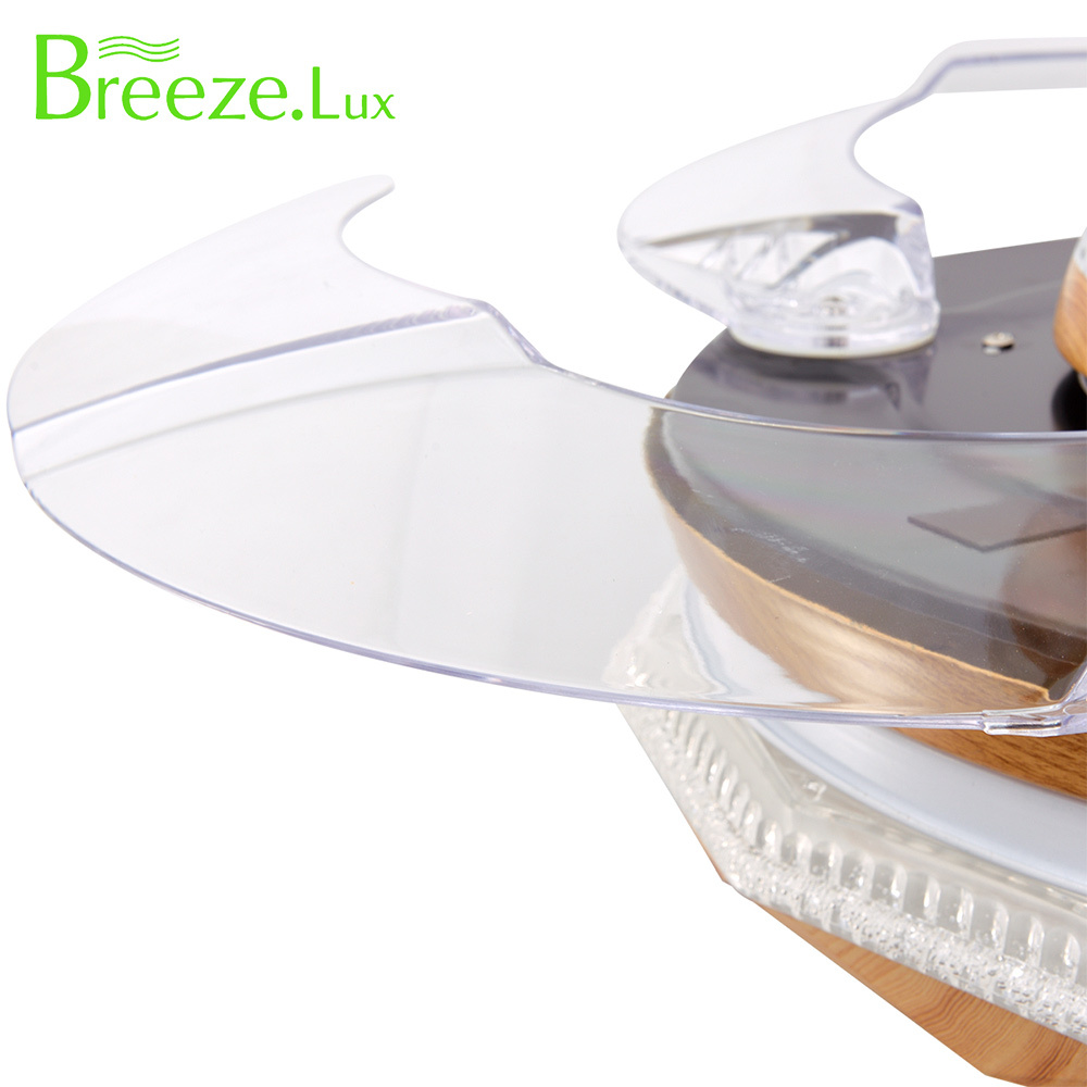 BL-2214 42"/48" 4 Blades Pc Wood Grain Retractable Blade Ceiling Fan Light