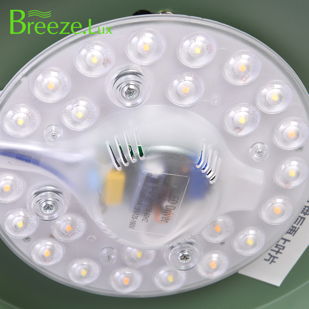 BL-2380 42" 3 Pcs Composite Board Green+White Wholesale Ceiling Fan With Light