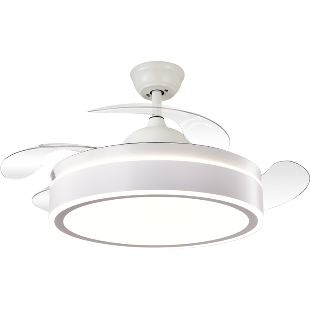 BL-2450 42"/48" 4 Pcs Pc White Led Ceiling Fan With Lights Remote Control