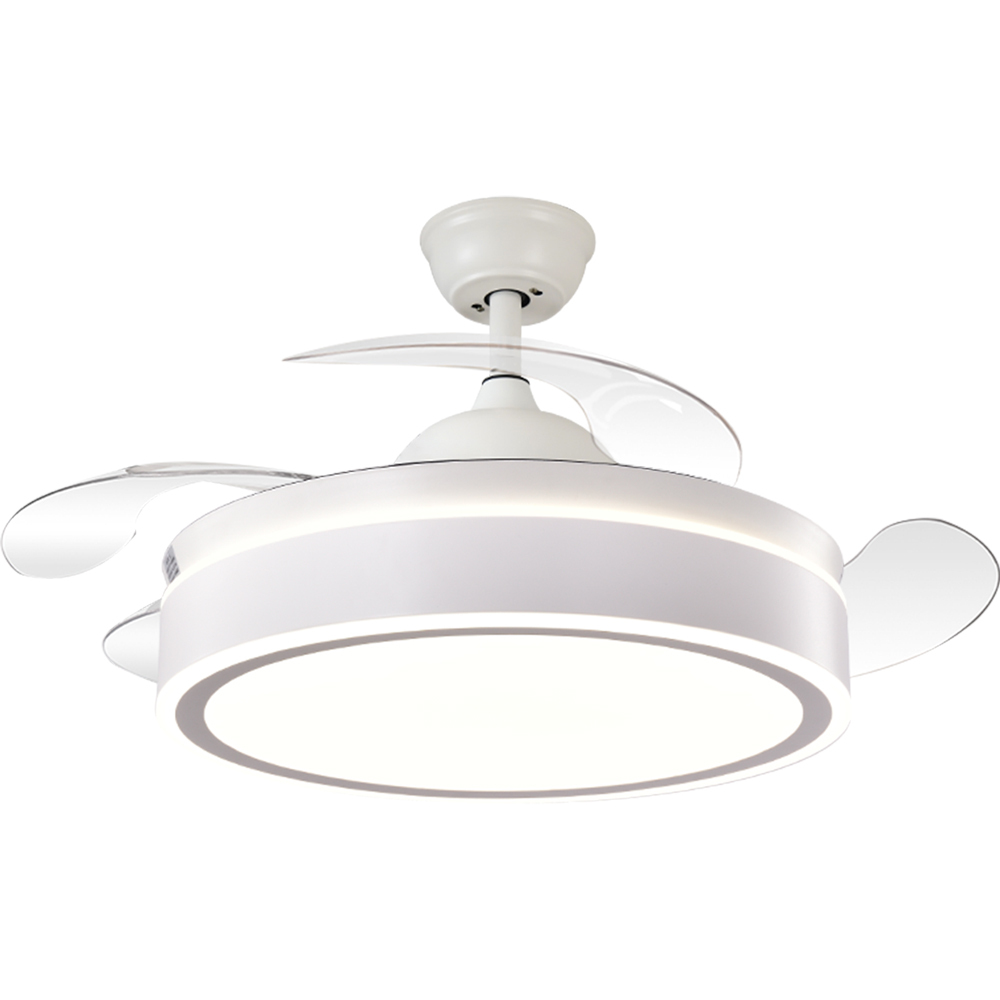 BL-2450 42"/48" 4 Pcs Pc White Led Ceiling Fan With Lights Remote Control