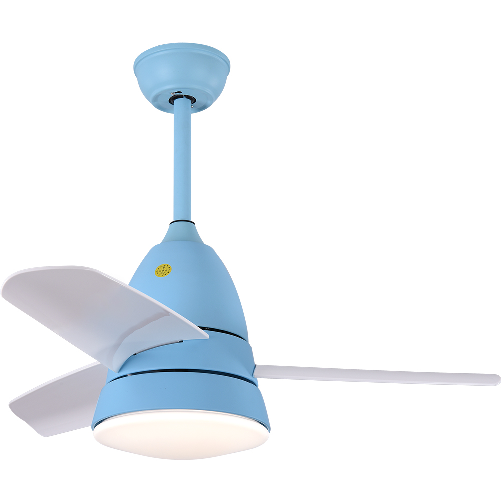 BL-1083 36" Blue+White Ceiling Lighting With Fan 24W Remote Control Abs Ceiling Fans