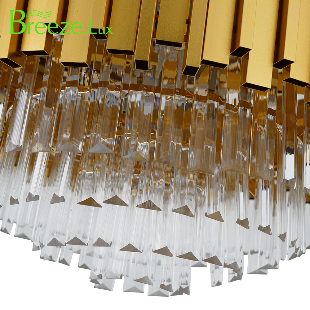 BL-2873 42"/48" 4 pcs PC S Gold Invisible Crystal Chandelier Ceiling Fan