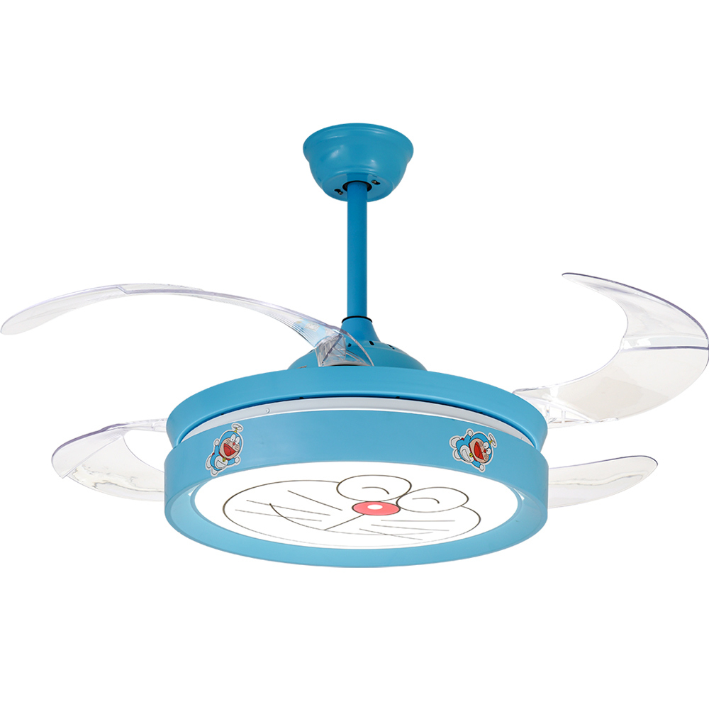BL-2794 42"/48" 4 pcs PC Blue Remote Control Ceiling Fan With Led Light