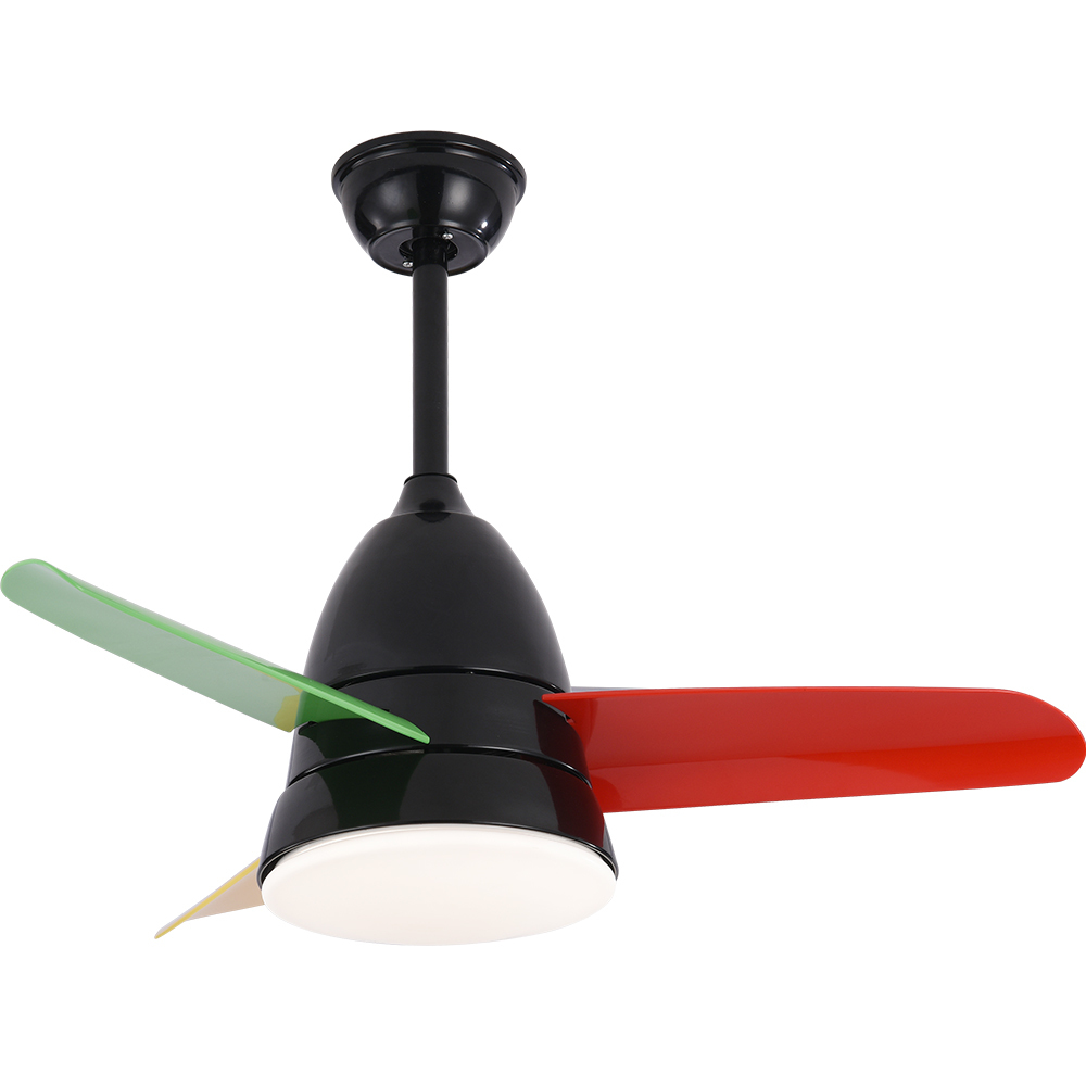 BL-1083 36" Black Ceiling Lighting With Fan 24W Remote Control Abs Ceiling Fans