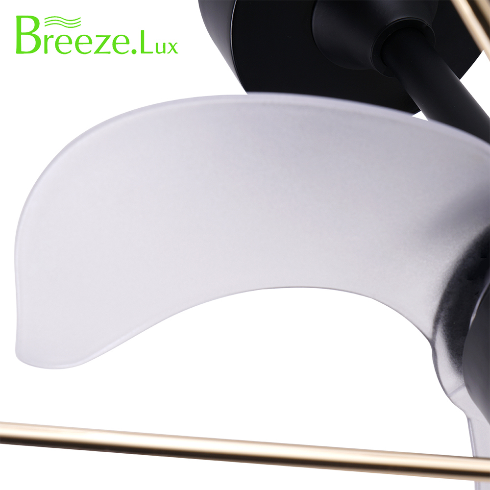 BL-7013 22" 3 Pcs Abs Black+Gold Hotel Ceiling Light Ceiling Fan