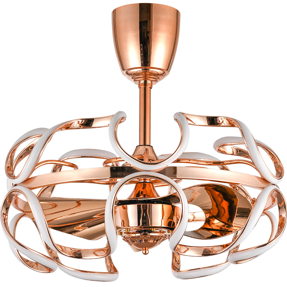 BL-19215 22" 3 Pcs Pc Rose Gold Remote Control For Ceiling Fan Light