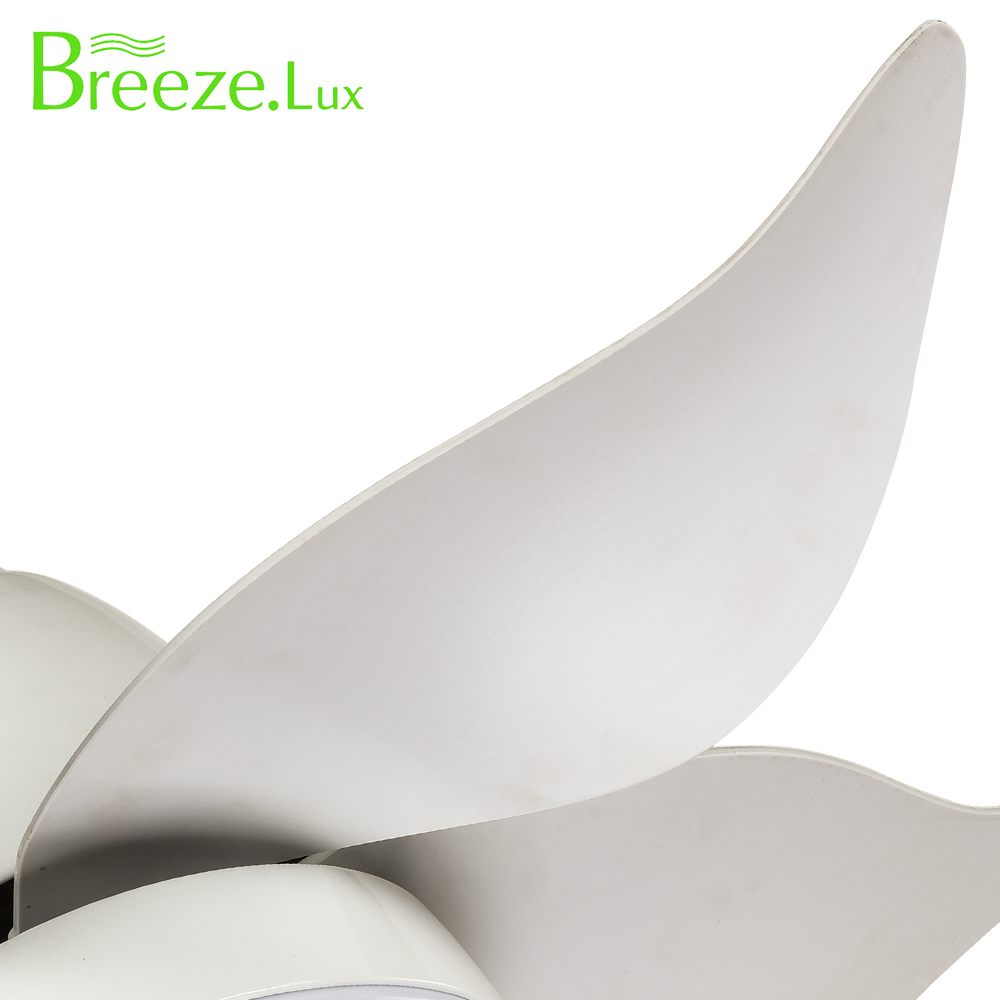 BL-2066 36" 5 pcs ABS White Ceiling Fan With Led Lights Chandelier For Bedroom