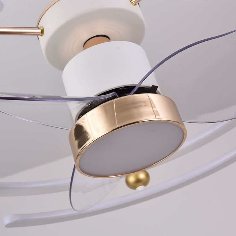 BL-7068 12" 3 Pcs Pc White+Gold Living Dinning Bed Room Decoration Led Ceiling Fan
