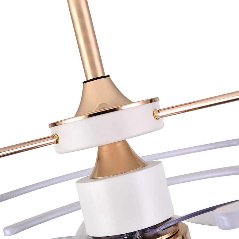 BL-7068 12" 3 Pcs Pc White+Gold Living Dinning Bed Room Decoration Led Ceiling Fan