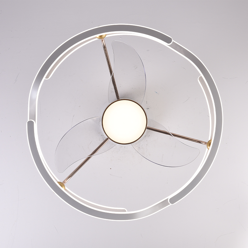 BL-7068 12" 3 Pcs Pc White+Gold Living Dinning Bed Room Decoration Led Ceiling Fan