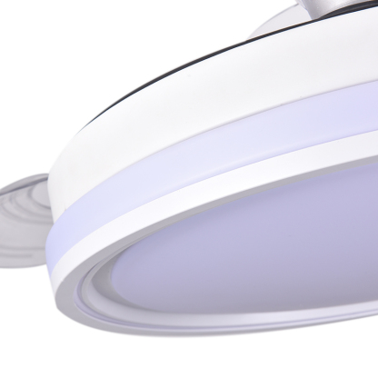 BL-3073 42''/48" 4 Pcs Pc Remote Control Ceiling Fan With Light White