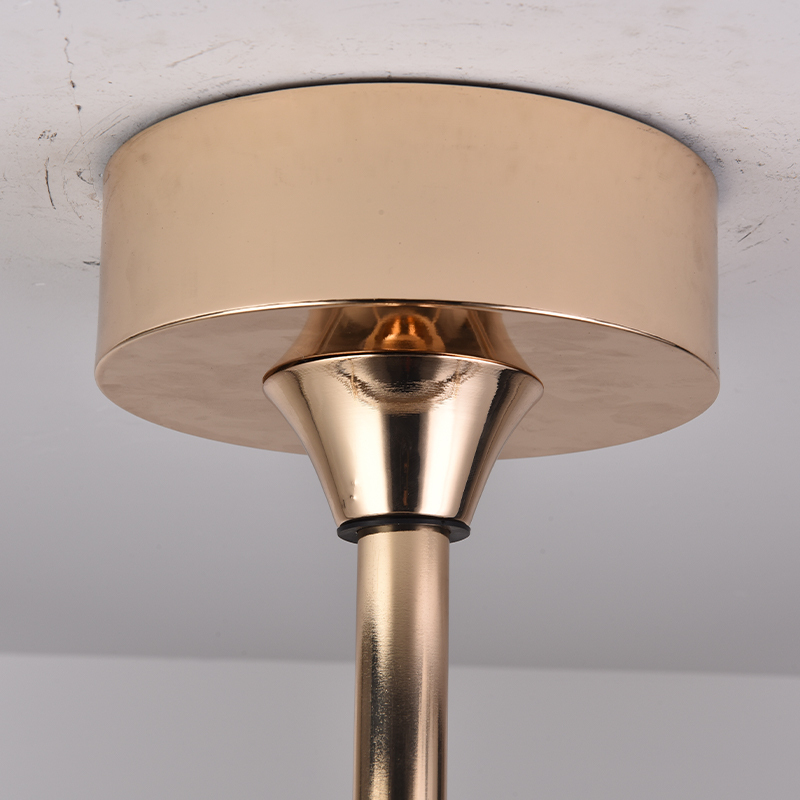 BL-7043 3 pcs ABS Gold round led dimmable ceiling lighting fan
