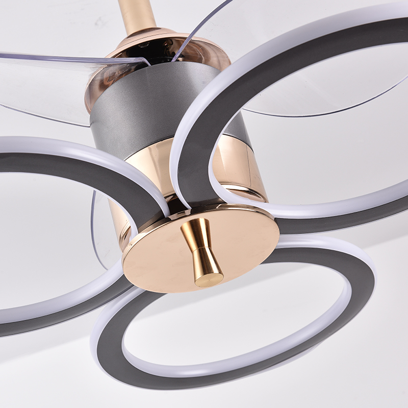 BL-7064 12" 3 Pcs Pc Coffee Remote Control Modern Design Decorative Ceiling Fan With Lamp