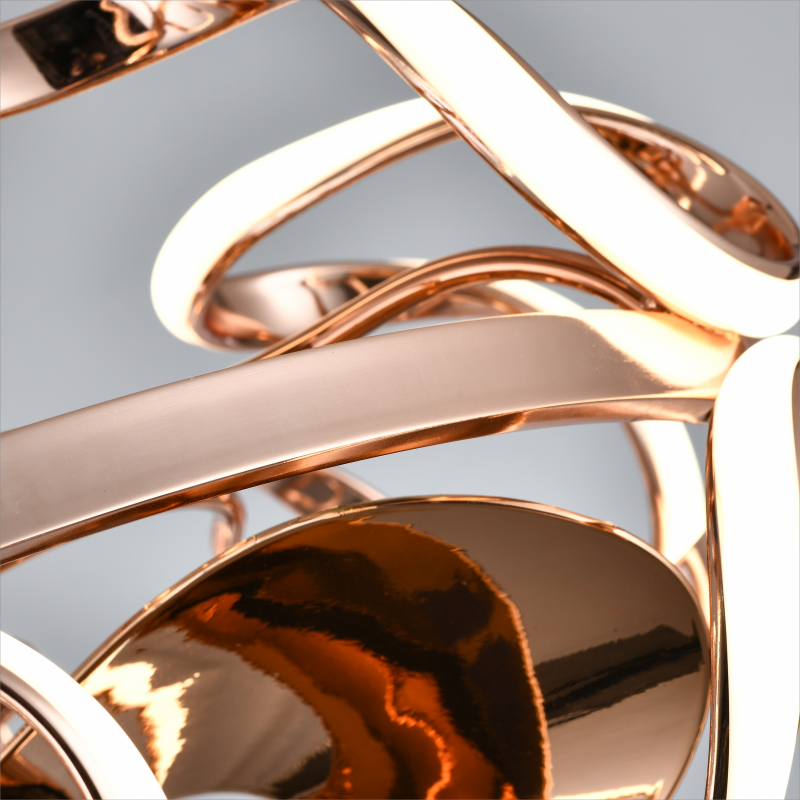 BL-19215 22" 3 Pcs Pc Rose Gold Indoor Ceiling Fan With Led Lights