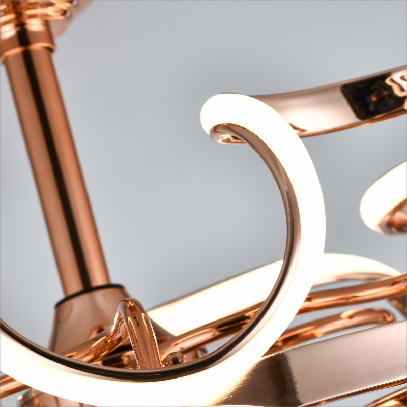 BL-19215 22" 3 Pcs Pc Rose Gold Indoor Ceiling Fan With Led Lights