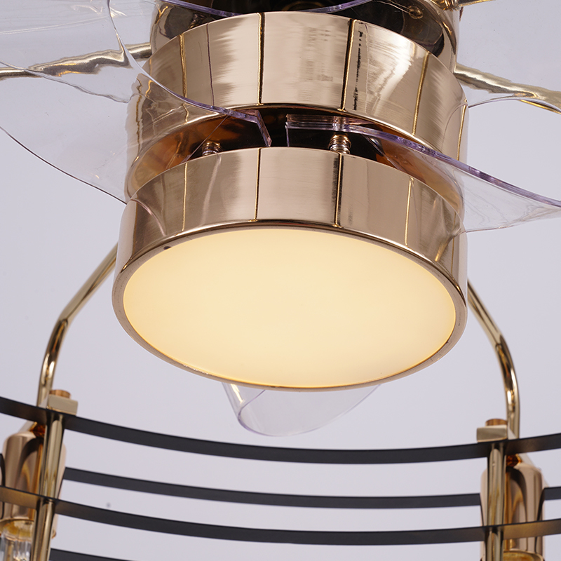 BL-7038 3 Pcs Abs S Gold+Black Simple Nordic Ceiling Fan Light